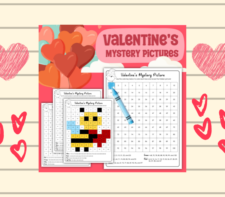 free printable valentine hidden pictures