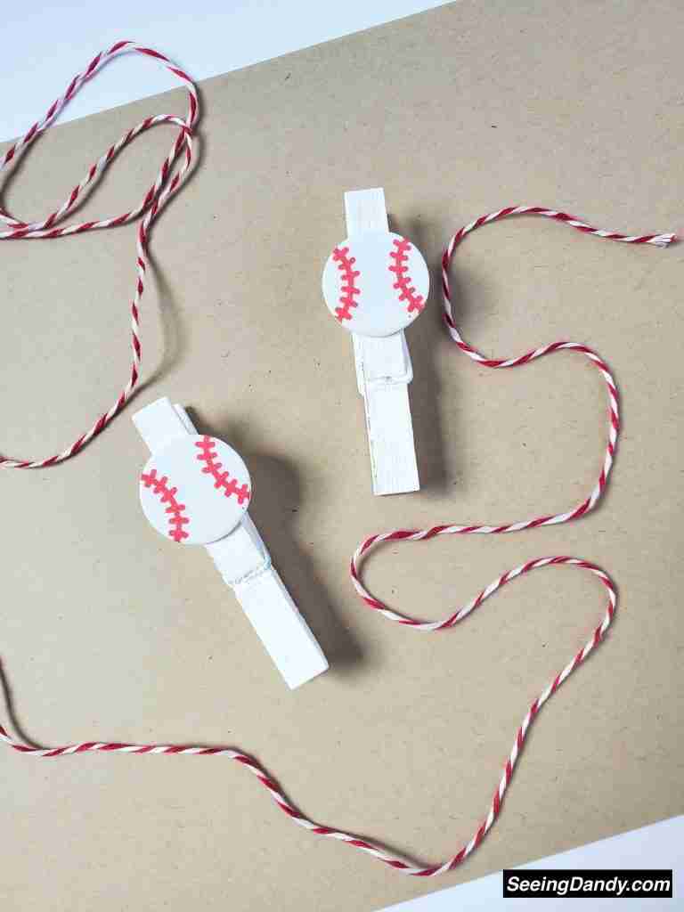 baseball clothespin magnets craft