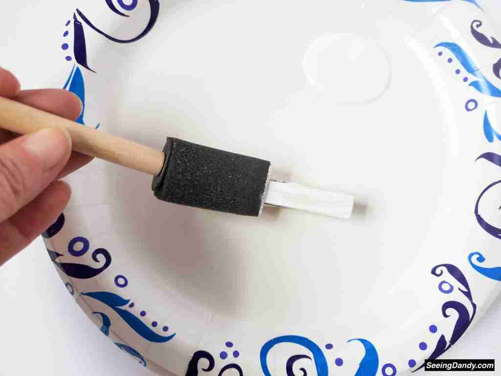 painting clothespin white