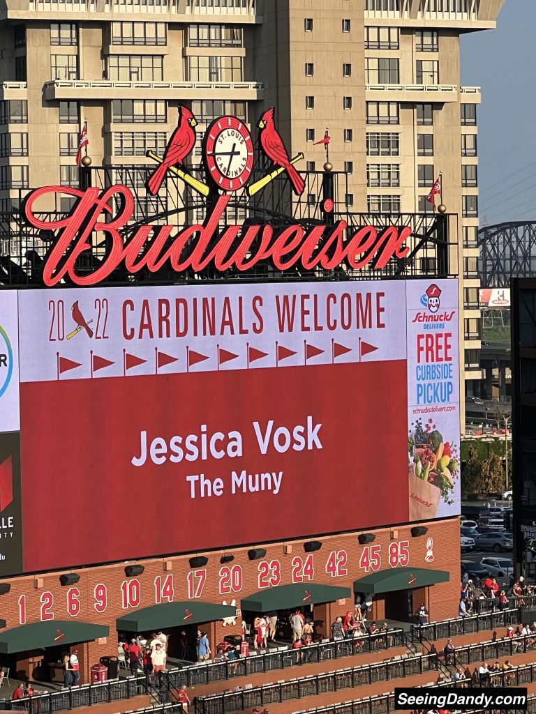 jessica vosk cardinals baseball game