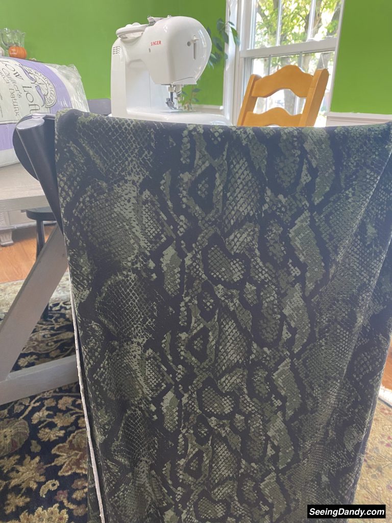 green snake skin print fabric