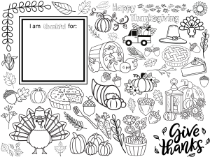 printable thanksgiving coloring tablecloth