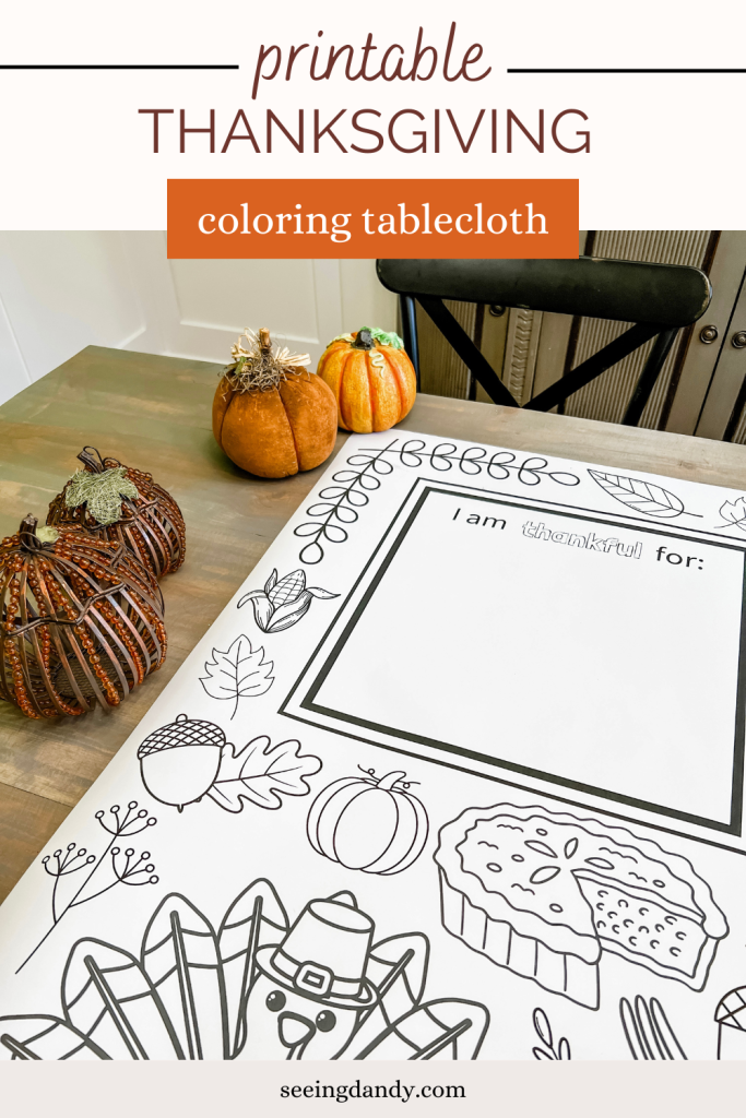 thanksgiving coloring tablecloth