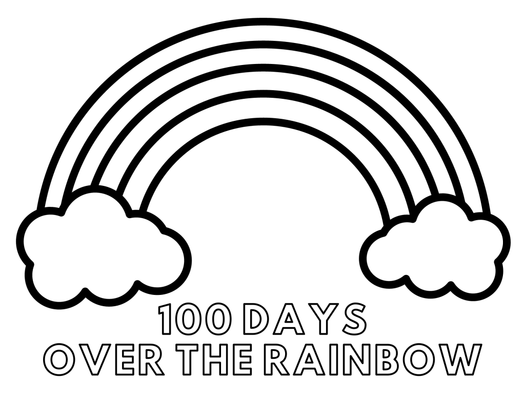 rainbow 100 days of school coloring page
