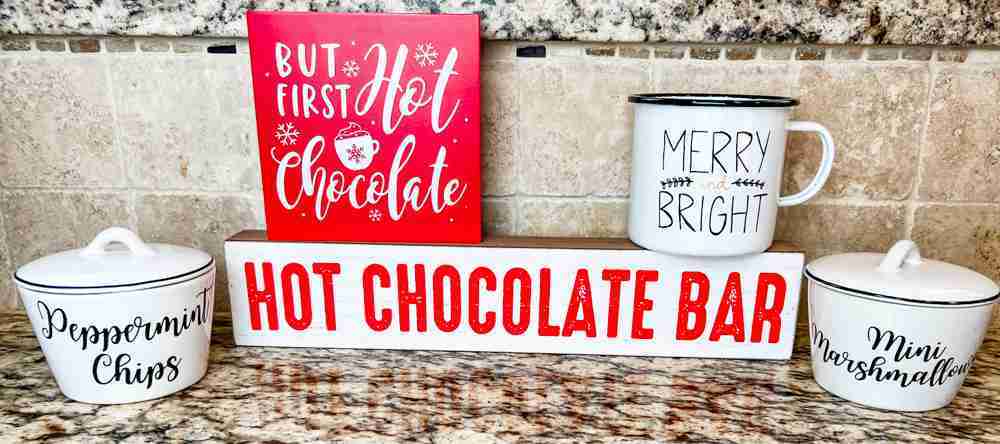 hot chocolate bar signs